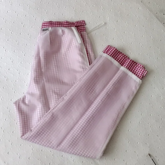 Talbots Petites Pure Silk Gingham Check Pants Size 4 - Picture 5 of 8
